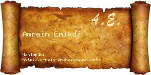 Amrein Enikő névjegykártya